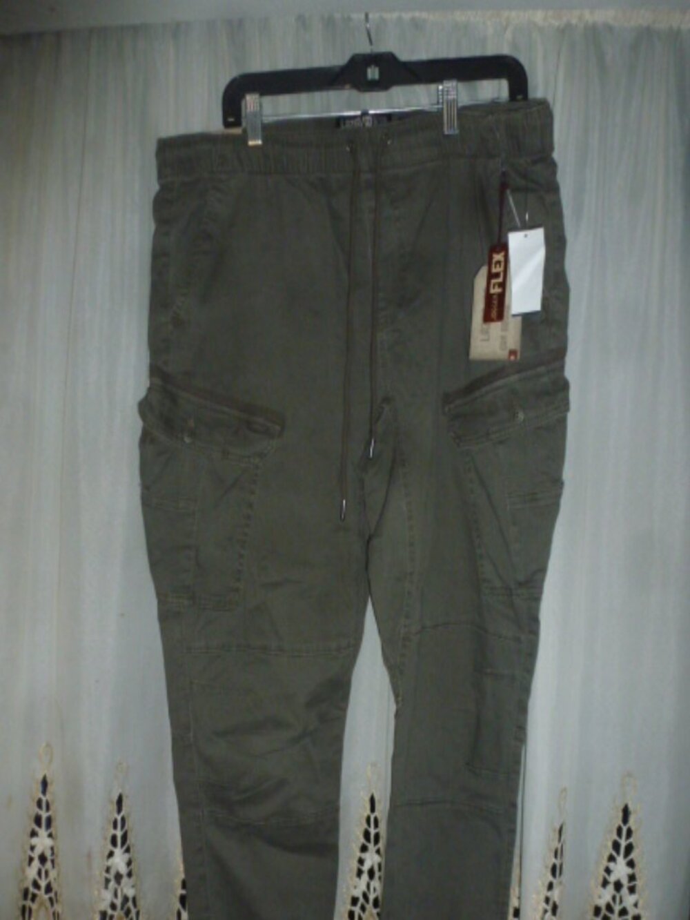 Authentic Streetwear FLEX Joggers Men's XL Black Olive Stretch Twill NWT